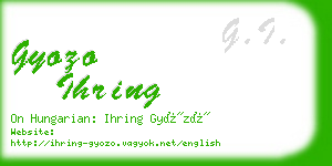 gyozo ihring business card